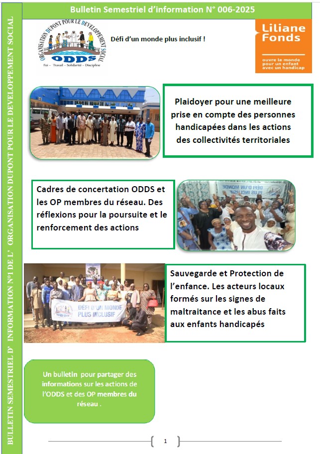 La une du Bulletin n&deg;006 de l'ODDS